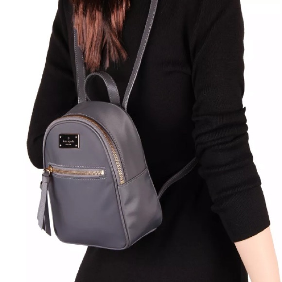 Kate spade mini Bradley Wilson Road Backpack Gray - Picture 7 of 8